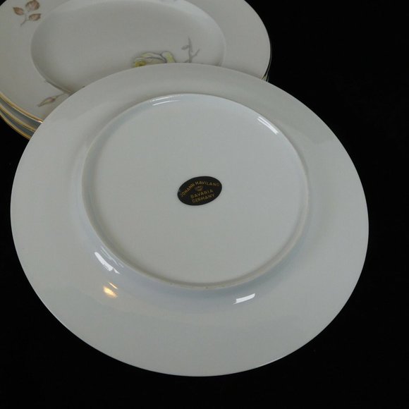 Johann Haviland China Sweetheart Rose Set of 4 Salad Plates Bavaria Germany Vtg - Picture 3 of 12